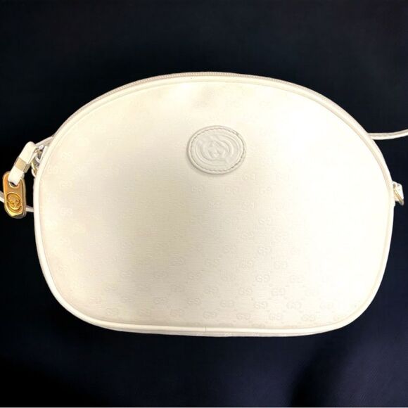 Vintage Gucci Micro GG Monogrammed Crossbody Bag White - (Authentic) - Picture 3 of 12